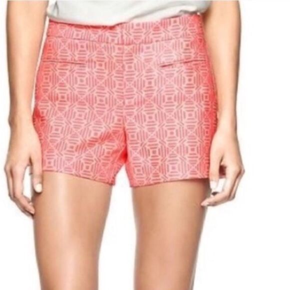 GAP Neon Clean Front Jacquard Shorts Sz 4 - Picture 1 of 11